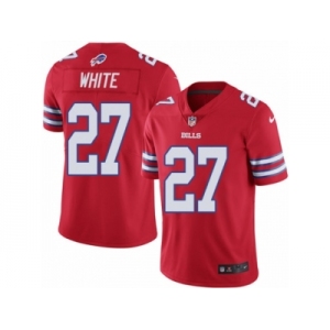 Men Nike Buffalo Bills #27 TreDavious White Limited Red Rush Vapor Untouchable NFL Jerse