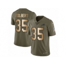 Men Nike Buffalo Bills #35 Mike Tolbert Limited Olive Gold 2017 Salute to Service NFL Jersey