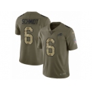 Men Nike Buffalo Bills #6 Colton Schmidt Limited Olive Camo 2017 Salute to Service NFL Jersey