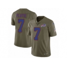 Men Nike Buffalo Bills #7 Doug Flutie Limited Olive 2017 Salute to Service NFL Jersey