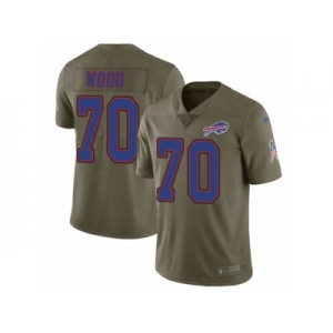 Men Nike Buffalo Bills #70 Eric Wood Limited Olive 2017 Salute to Service NFL Jersey
