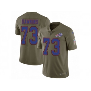 Men Nike Buffalo Bills #73 Dion Dawkins Limited Olive 2017 Salute to Service NFL Jerse