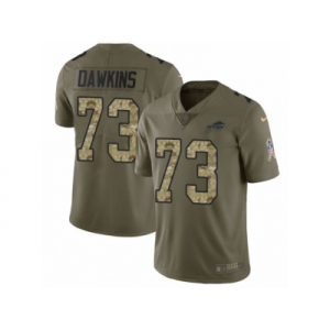 Men Nike Buffalo Bills #73 Dion Dawkins Limited Olive Camo 2017 Salute to Service NFL Jersey