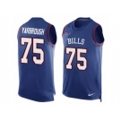 Men Nike Buffalo Bills #75 Eddie Yarbrough Limited Royal Blue Player Name & Number Tank Top NFL Jersey