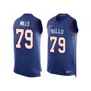 Men Nike Buffalo Bills #79 Jordan Mills Limited Royal Blue Player Name & Number Tank Top NFL Jersey