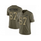 Men Nike Buffalo Bills #87 Jordan Matthews Limited Olive Camo 2017 Salute to Service NFL Jersey