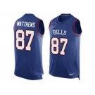 Men Nike Buffalo Bills #87 Jordan Matthews Limited Royal Blue Player Name & Number Tank Top NFL Jersey