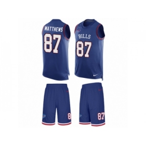 Men Nike Buffalo Bills #87 Jordan Matthews Limited Royal Blue Tank Top Suit NFL Jersey