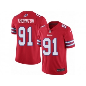 Men Nike Buffalo Bills #91 Cedric Thornton Limited Red Rush Vapor Untouchable NFL Jersey