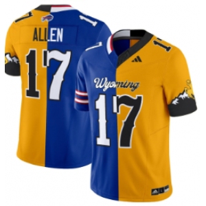 Men's Bills Wyoming Cowboys #17 Josh Allen Split Vapor Limited Jersey