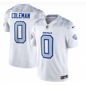 Men's Buffalo Bills #0 Keon Coleman White 2025 F.U.S.E. “Rivalries” Vapor Limited Football Stitched Jersey