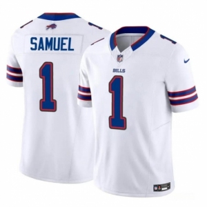 Men's Buffalo Bills #1 Curtis Samuel White 2023 F.U.S.E. Vapor Untouchable Limited Football Stitched Jersey