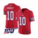 Men's Buffalo Bills #10 Cole Beasley Limited Red Rush Vapor Untouchable 100th Season Football Jersey