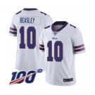 Men's Buffalo Bills #10 Cole Beasley White Vapor Untouchable Limited Player 100th Season Football Jersey