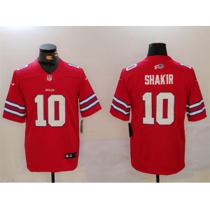 Men's Buffalo Bills #10 Khalil Shakir Red Vapor Untouchable Limited Stitched Jersey