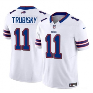 Men's Buffalo Bills #11 Mitch Trubisky White 2023 F.U.S.E. Vapor Untouchable Limited Football Stitched Jersey