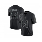 Men's Buffalo Bills #14 Stefon Diggs Black Reflective Limited Stitched Football Jersey