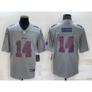 Men's Buffalo Bills #14 Stefon Diggs LOGO Grey Atmosphere Fashion Vapor Untouchable Stitched Limited Jersey