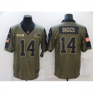 Men's Buffalo Bills #14 Stefon Diggs Nike Olive 2021 Salute To Service Limited Player Jersey