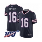 Men's Buffalo Bills #16 Robert Foster Limited Navy Blue Inverted Legend 100th Season Football Jersey