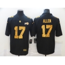 Men's Buffalo Bills #17 Josh Allen 2020 Black Leopard Print Fashion Limited Football Stitched Jersey