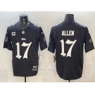Men's Buffalo Bills #17 Josh Allen Black F.U.S.E. 'Gothic Cold Front Edition' With 4-Star C Patch Vapor Limited Stitched Football Jersey