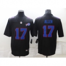 Men's Buffalo Bills #17 Josh Allen Black Nike Throwback Limited Jersey