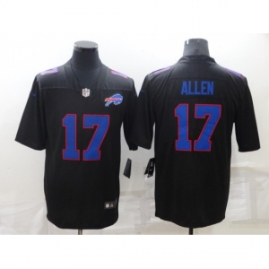 Men's Buffalo Bills #17 Josh Allen Black Nike Throwback Limited Jersey