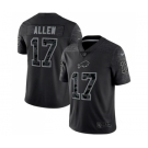 Men's Buffalo Bills #17 Josh Allen Black Reflective Limited Stitched Football Jersey