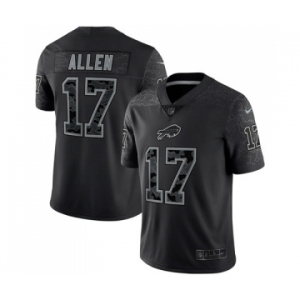 Men's Buffalo Bills #17 Josh Allen Black Reflective Limited Stitched Football Jersey