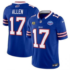 Men's Buffalo Bills #17 Josh Allen Blue 2025 F.U.S.E. With Farewell Patch And 4-Star C Patch Vapor Untouchable Limited Football Stitched Jersey