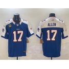 Men's Buffalo Bills #17 Josh Allen Blue White F.U.S.E. With 4-star C Ptach Football Stitched Jersey