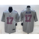 Men's Buffalo Bills #17 Josh Allen Grey Atmosphere Fashion 2022 Vapor Untouchable Stitched Limited Jersey