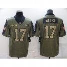 Men's Buffalo Bills #17 Josh Allen Nike Camo 2021 Salute To Service Limited Player Jersey