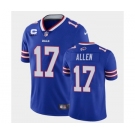 Men's Buffalo Bills #17 Josh Allen Royal With 4-star C Patch 2022 Vapor Untouchable Limited Stitched Jersey