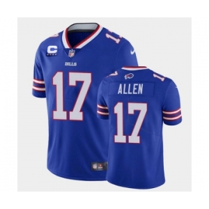 Men's Buffalo Bills #17 Josh Allen Royal With 4-star C Patch 2022 Vapor Untouchable Limited Stitched Jersey