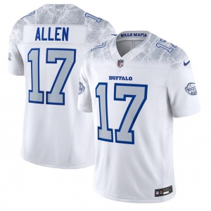 Men's Buffalo Bills #17 Josh Allen White 2025 F.U.S.E. “Rivalries” Vapor Limited Football Stitched Jersey