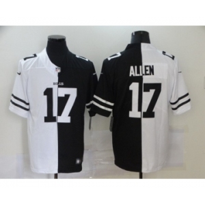 Men's Buffalo Bills #17 Josh Allen White Black Peaceful Coexisting 2020 Vapor Untouchable Stitched NFL Nike Limited Jersey