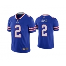 Men's Buffalo Bills #2 Tyler Bass Blue Vapor Untouchable Limited Stitched Jersey