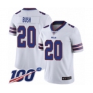 Men's Buffalo Bills #20 Rafael Bush White Vapor Untouchable Limited Player 100th Season Football Jersey