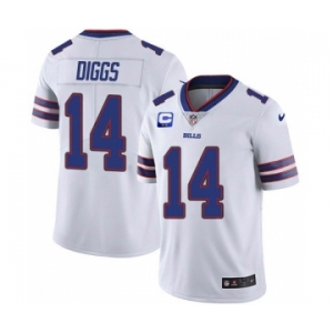 Men's Buffalo Bills 2022 #14 Stefon Diggs White With 2-star C Patch Vapor Untouchable Limited Stitched NFL Jersey