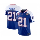 Men's Buffalo Bills #21 Jordan Poyer Blue White 2023 F.U.S.E. 75th Anniversary Throwback Vapor Untouchable Limited Football Stitched Jersey