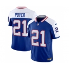 Men's Buffalo Bills #21 Jordan Poyer Blue White 2023 F.U.S.E. Throwback Vapor Untouchable Limited Football Stitched Jersey