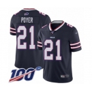 Men's Buffalo Bills #21 Jordan Poyer Limited Navy Blue Inverted Legend 100th Season Football Jersey