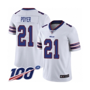 Men's Buffalo Bills #21 Jordan Poyer White Vapor Untouchable Limited Player 100th Season Football Jersey