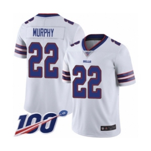 Men's Buffalo Bills #22 Marcus Murphy White Vapor Untouchable Limited Player 100th Season Football Jersey