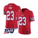 Men's Buffalo Bills #23 Micah Hyde Limited Red Rush Vapor Untouchable 100th Season Football Jersey