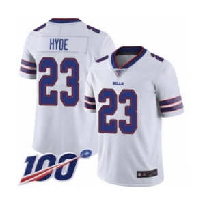 Men's Buffalo Bills #23 Micah Hyde White Vapor Untouchable Limited Player 100th Season Football Jersey