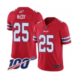 Men's Buffalo Bills #25 LeSean McCoy Limited Red Rush Vapor Untouchable 100th Season Football Jersey