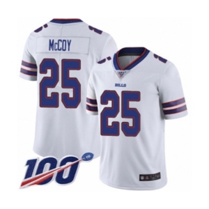Men's Buffalo Bills #25 LeSean McCoy White Vapor Untouchable Limited Player 100th Season Football Jersey